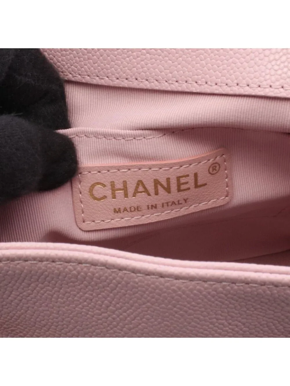 Chanel Backpack Small Pink Caviar Leather Quilted Chain